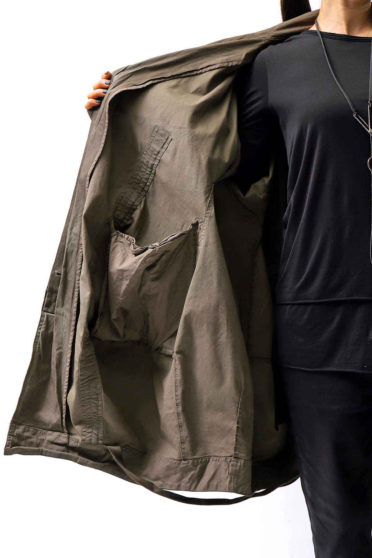 【RUNDHOLZ】 UNISEX DESIGN POCKET BLOUSON COAT 260 1208_KHAKI CLOUD