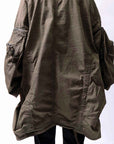 【RUNDHOLZ】 UNISEX DESIGN POCKET BLOUSON COAT 260 1208_KHAKI CLOUD