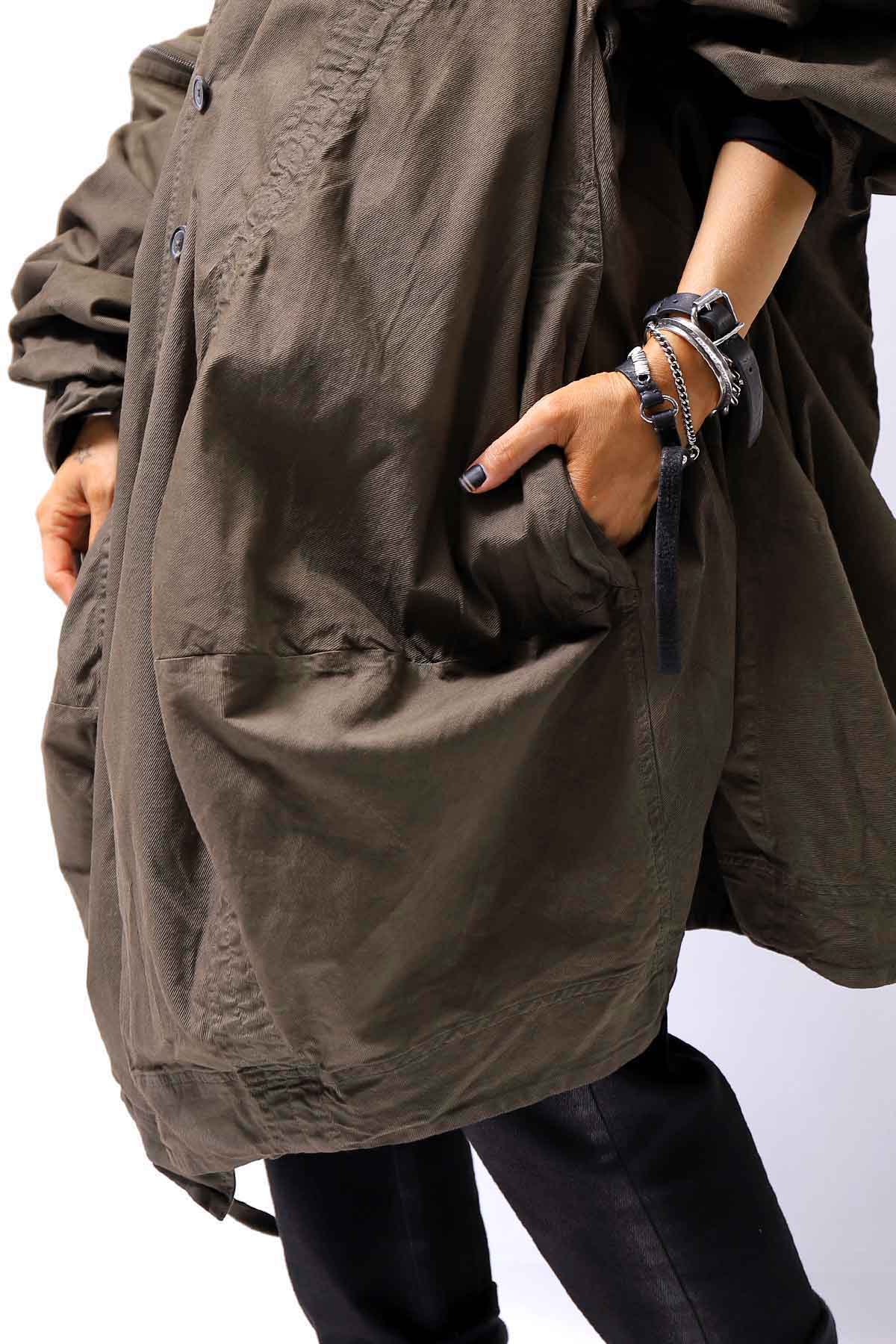 【RUNDHOLZ】 UNISEX DESIGN POCKET BLOUSON COAT 260 1208_KHAKI CLOUD
