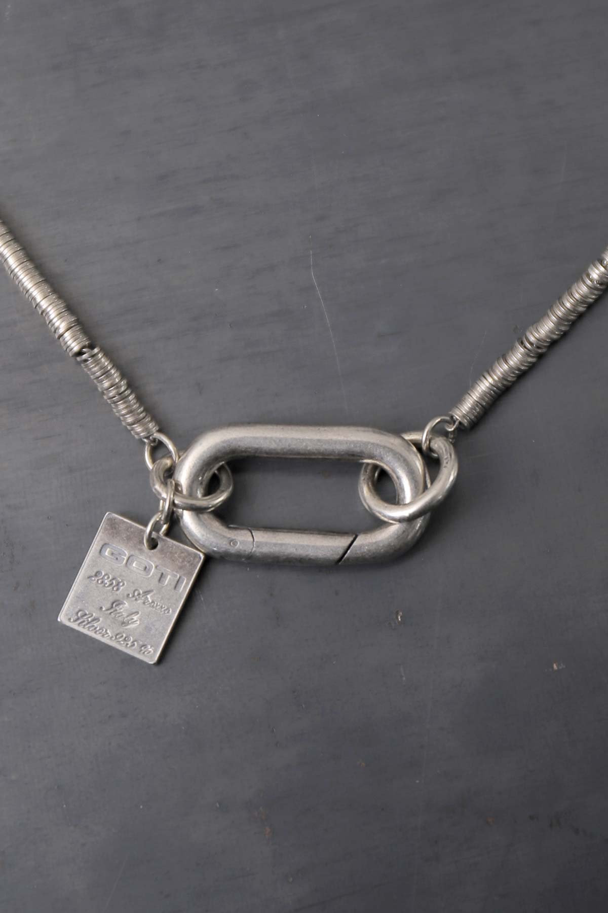 【GOTI】 ROUND MICRO PLATE CHAIN NECKLACE_CN715