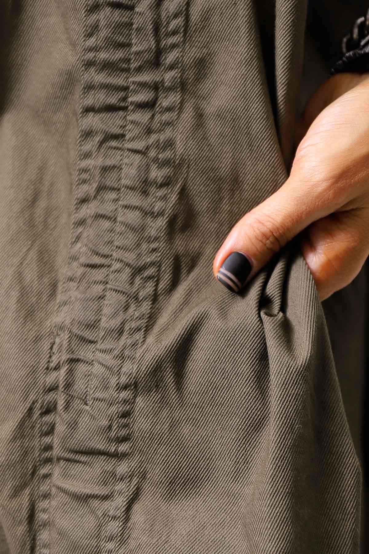 【RUNDHOLZ】 UNISEX DESIGN POCKET BLOUSON COAT 260 1208_KHAKI CLOUD