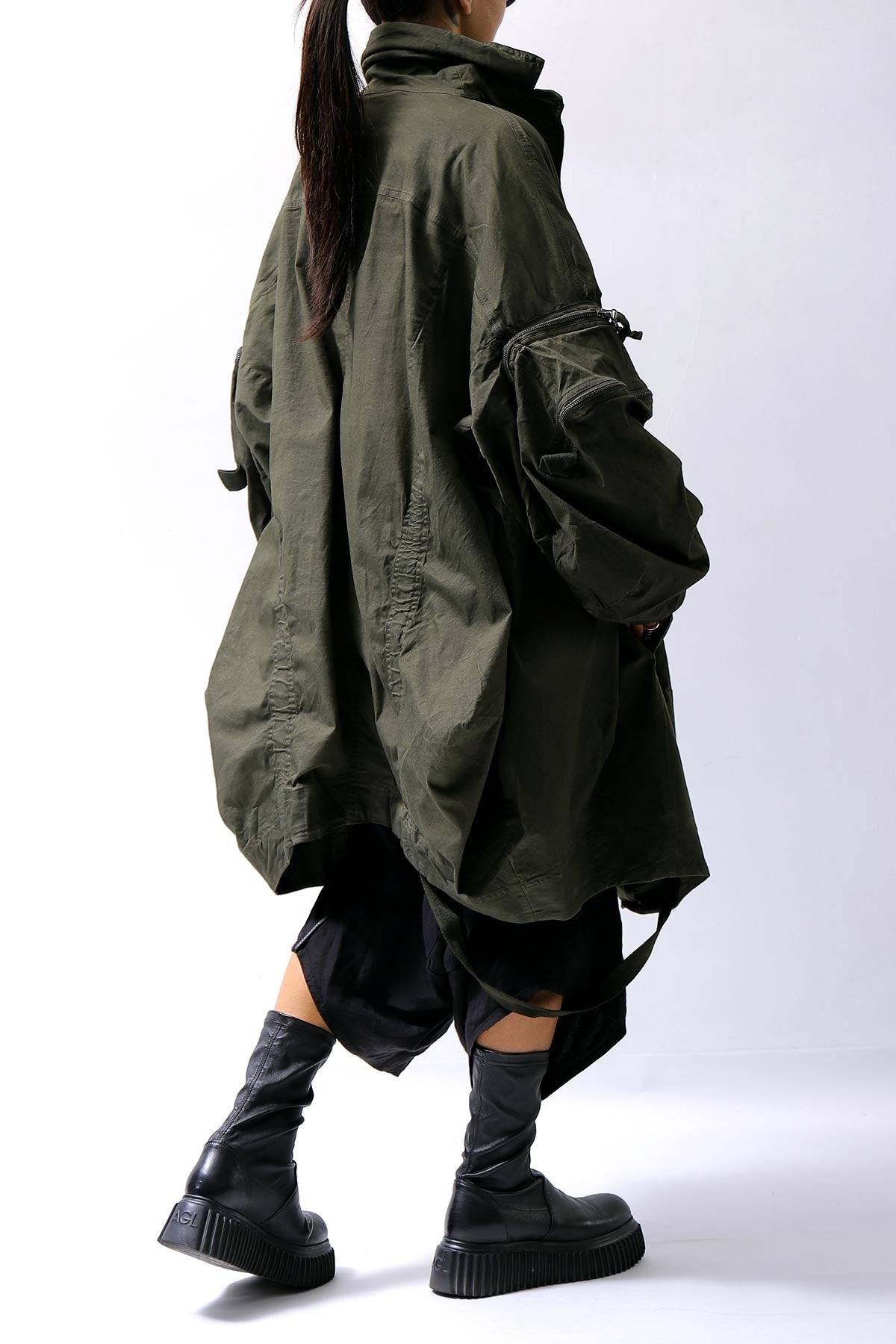 【RUNDHOLZ】 UNISEX DESIGN POCKET BLOUSON COAT 260 1208_OLIVE CLOUD