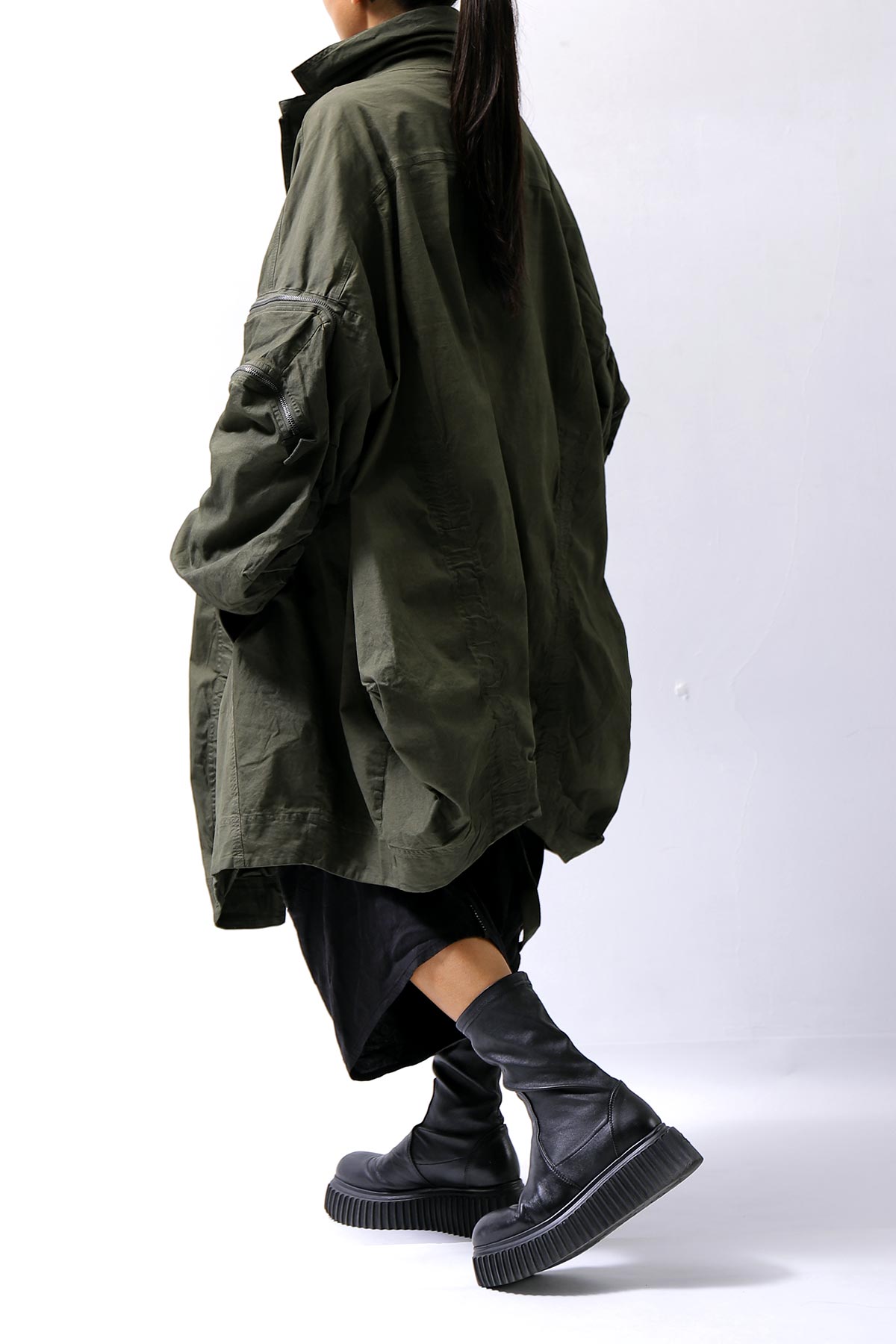 【RUNDHOLZ】 UNISEX DESIGN POCKET BLOUSON COAT 260 1208_OLIVE CLOUD