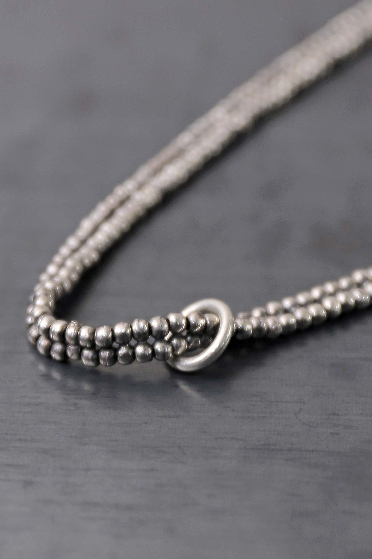 【GOTI】 MICRO TWIN SILVER BALL NECKLACE_CN151