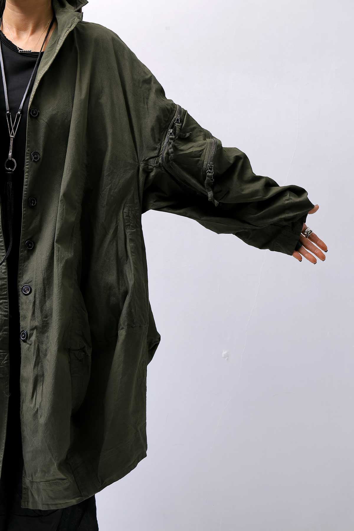 【RUNDHOLZ】 UNISEX DESIGN POCKET BLOUSON COAT 260 1208_OLIVE CLOUD