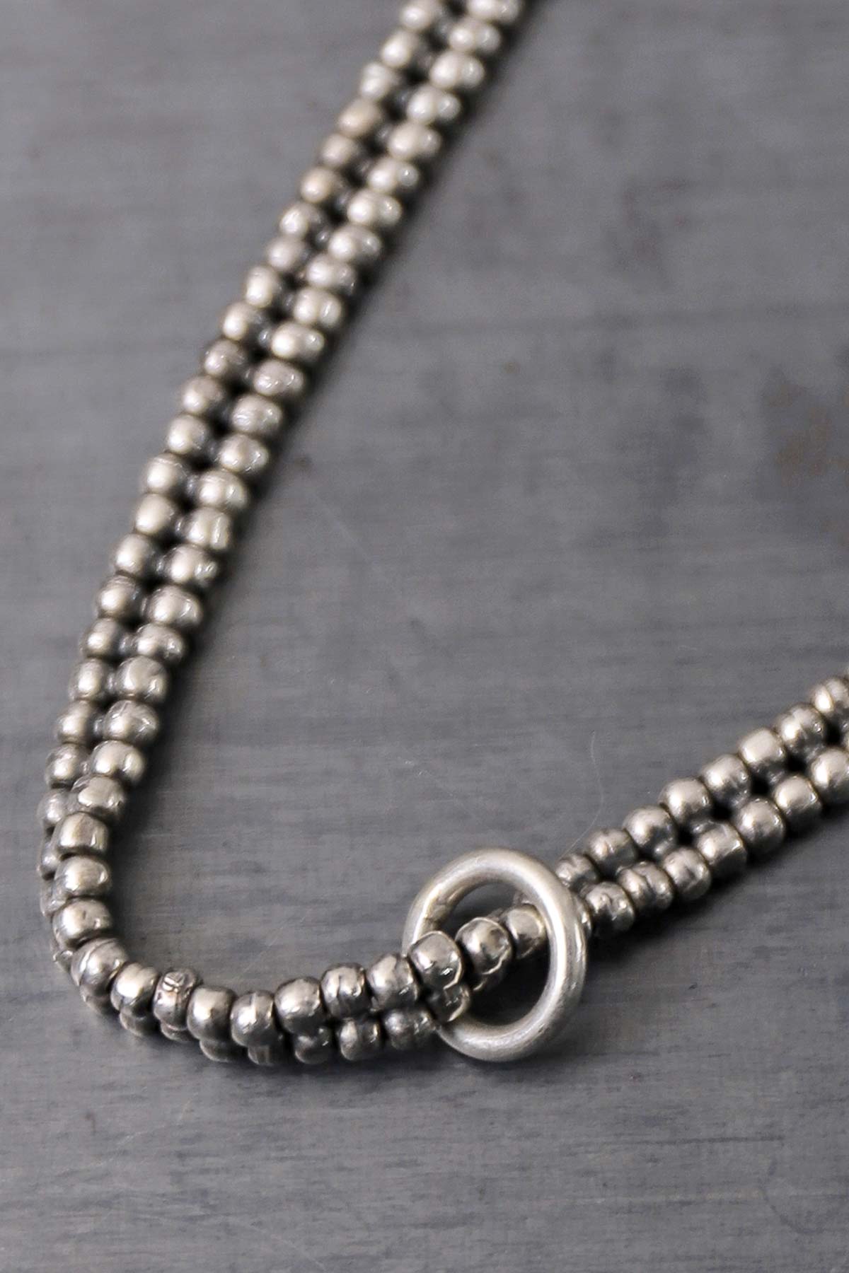 【GOTI】 MICRO TWIN SILVER BALL NECKLACE_CN151