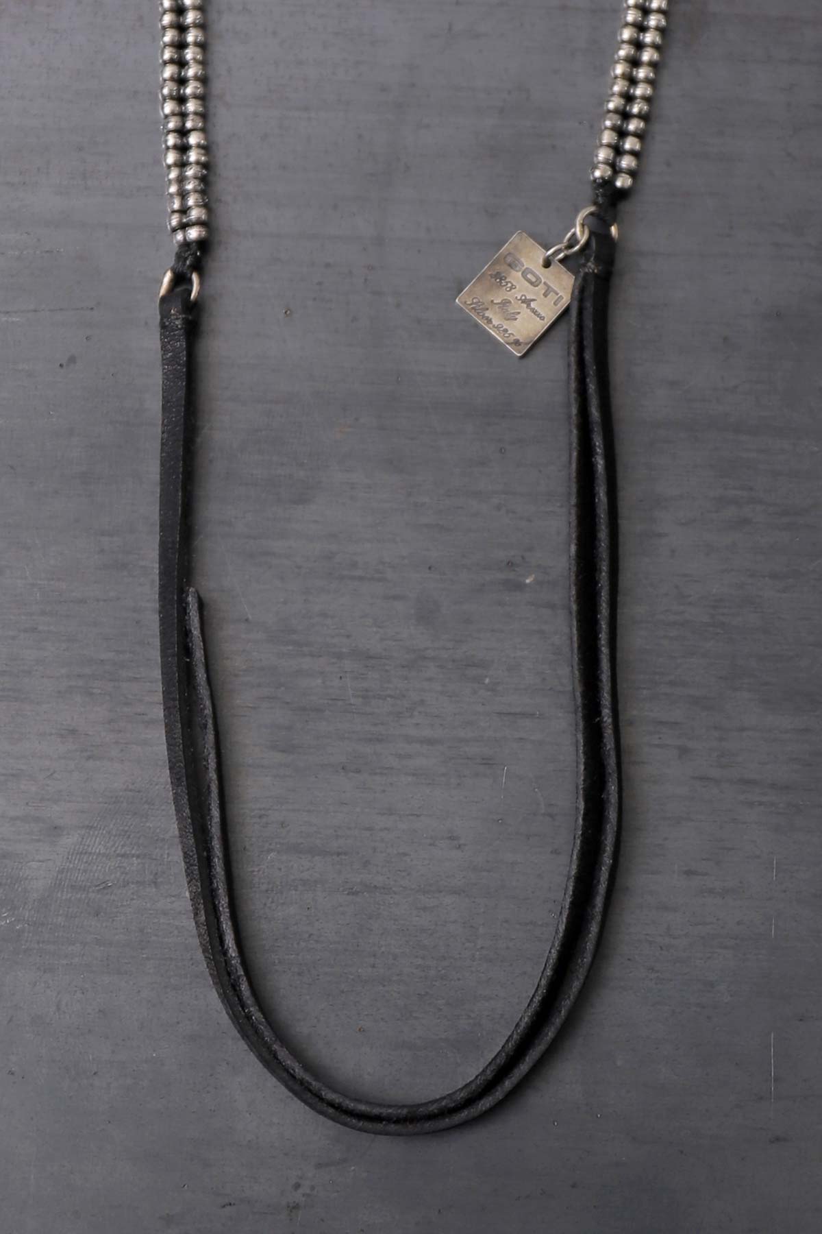 【GOTI】 MICRO TWIN SILVER BALL NECKLACE_CN151