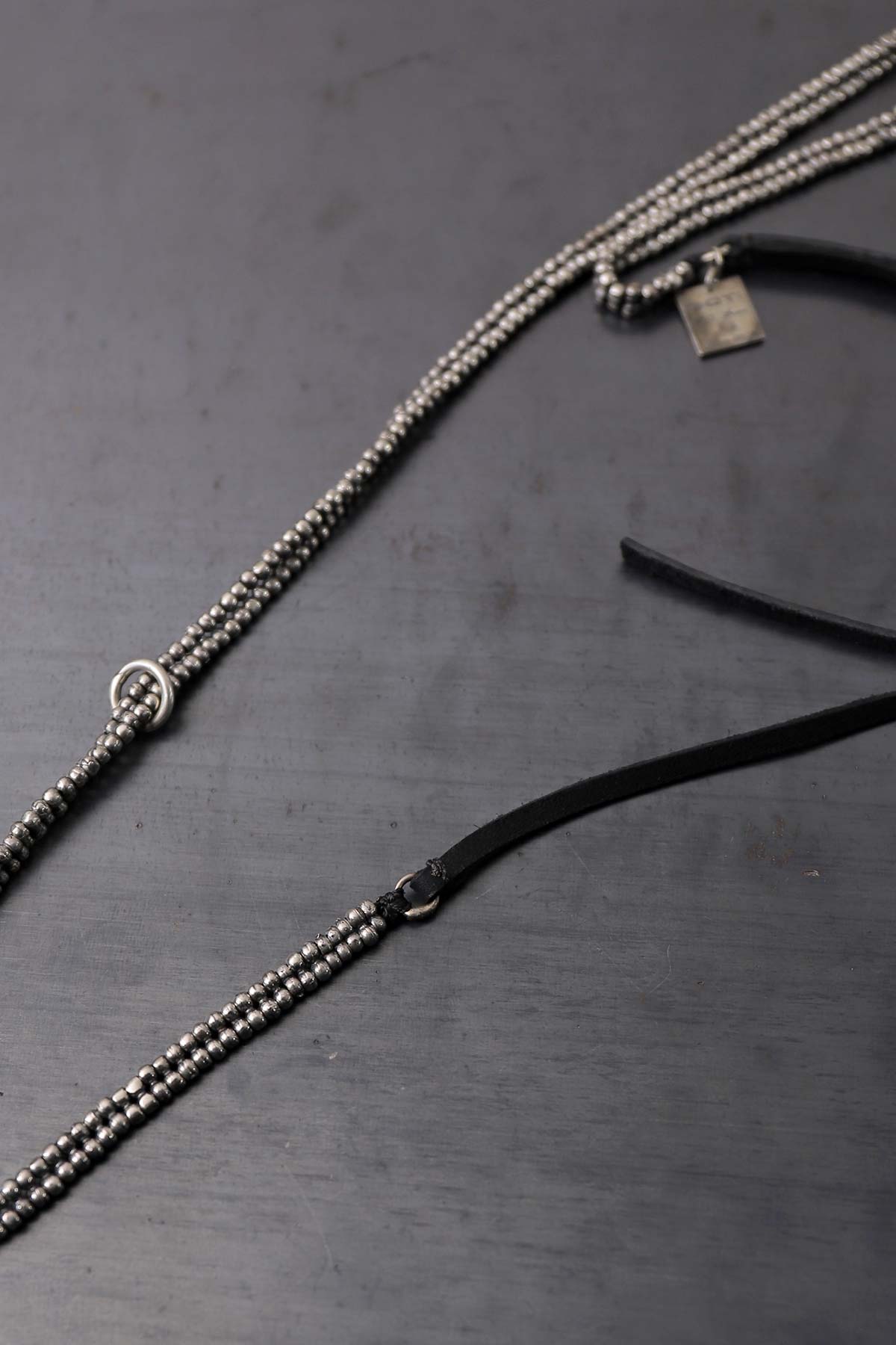 【GOTI】 MICRO TWIN SILVER BALL NECKLACE_CN151