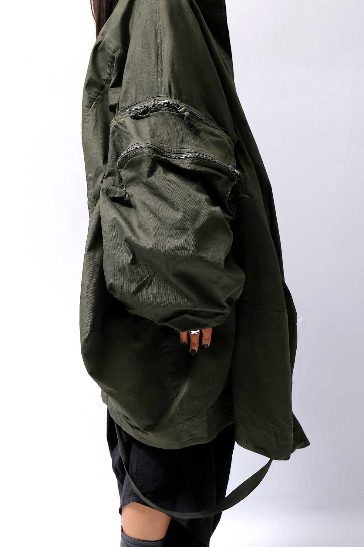【RUNDHOLZ】 UNISEX DESIGN POCKET BLOUSON COAT 260 1208_OLIVE CLOUD