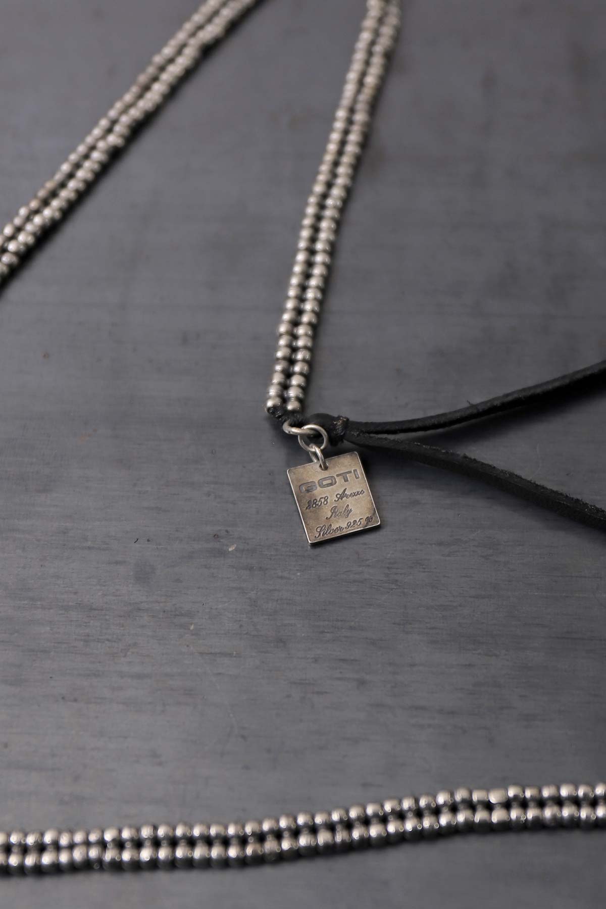 【GOTI】 MICRO TWIN SILVER BALL NECKLACE_CN151