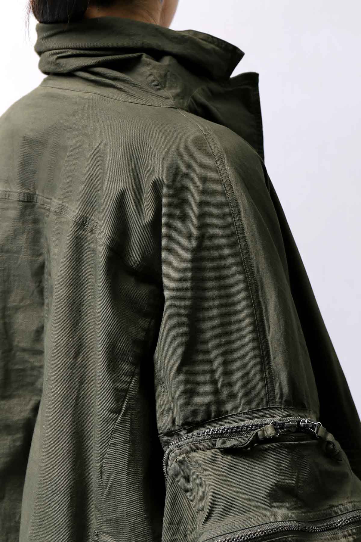 【RUNDHOLZ】 UNISEX DESIGN POCKET BLOUSON COAT 260 1208_OLIVE CLOUD