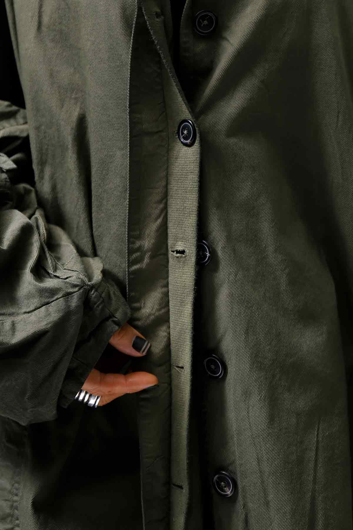 【RUNDHOLZ】 UNISEX DESIGN POCKET BLOUSON COAT 260 1208_OLIVE CLOUD