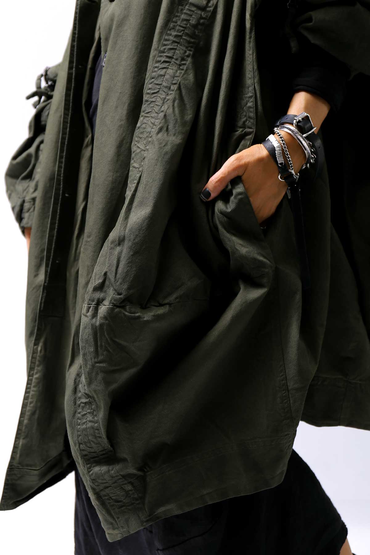 【RUNDHOLZ】 UNISEX DESIGN POCKET BLOUSON COAT 260 1208_OLIVE CLOUD