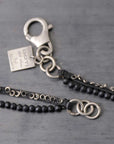 【GOTI】 BLACK AGATE & MICRO SILVER SEQUIN NECKLACE_CN1181