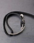 【GOTI】 SILVER PLATE & LEATHER BANGLE_BR503