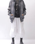 【thom/krom】 UNISEX SWEAT ZIPPED HOODIE MSJ711_GREY STONE WASH SPRAY