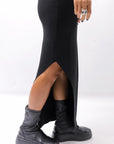 【thom/krom】 STRETCH VISCOSE SLIM FIT SKIRT WSK98_BLACK