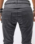 【thom/krom】 UNISEX COATED STRETCH DENIM PANTS MT107_BLACK COATED