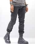 【thom/krom】 UNISEX COATED STRETCH DENIM PANTS MT107_BLACK COATED