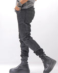 【thom/krom】 UNISEX COATED STRETCH DENIM PANTS MT107_BLACK COATED