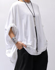 【bajra】 UNISEX OVERSIZED COTTON TOPS 156QK01_WHITE