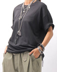 【thom/krom】 UNISEX COTTON MODAL RELAX FIT TEE MTS986_BLACK