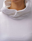 【bajra】 UNISEX SUPER STRETCH COTTON HOODIE TOP 150QK03_WHITE