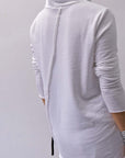 【bajra】 UNISEX SUPER STRETCH COTTON HOODIE TOP 150QK03_WHITE