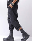 【bajra】 UNISEX SARRUEL SUPER STRETCH EASY PANTS 157qp01_BLACK