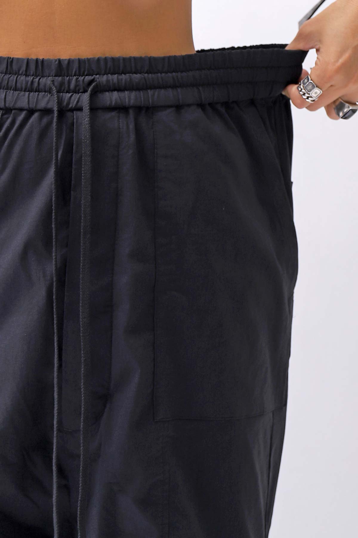 【bajra】 UNISEX SARRUEL SUPER STRETCH EASY PANTS 157qp01_BLACK