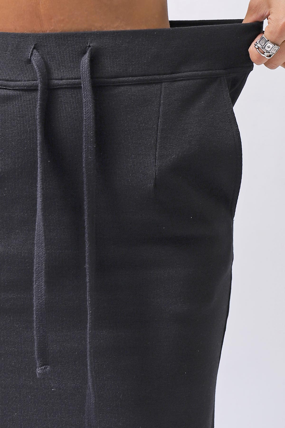 【thom/krom】 RIB COTTON SLIM FIT SKIRT WSK95_BLACK