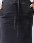 【thom/krom】 RIB COTTON SLIM FIT SKIRT WSK95_BLACK