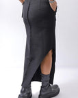【thom/krom】 RIB COTTON SLIM FIT SKIRT WSK95_BLACK