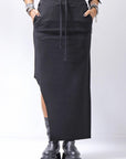 【thom/krom】 RIB COTTON SLIM FIT SKIRT WSK95_BLACK