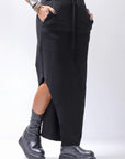 【thom/krom】 RIB COTTON SLIM FIT SKIRT WSK95_BLACK