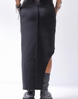 【thom/krom】 RIB COTTON SLIM FIT SKIRT WSK95_BLACK