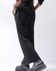 【thom/krom】 RIB COTTON SLIM FIT SKIRT WSK95_BLACK