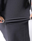【thom/krom】 RIB COTTON SLIM FIT SKIRT WSK95_BLACK