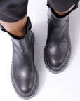 【AGL】 SNEAKER BOOTS MILA MIDI_BLACK
