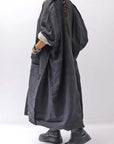 【RUNDHOLZ】 UNISEX OVERSIZED 3D EMBOSS LIGHT COAT_BLACK
