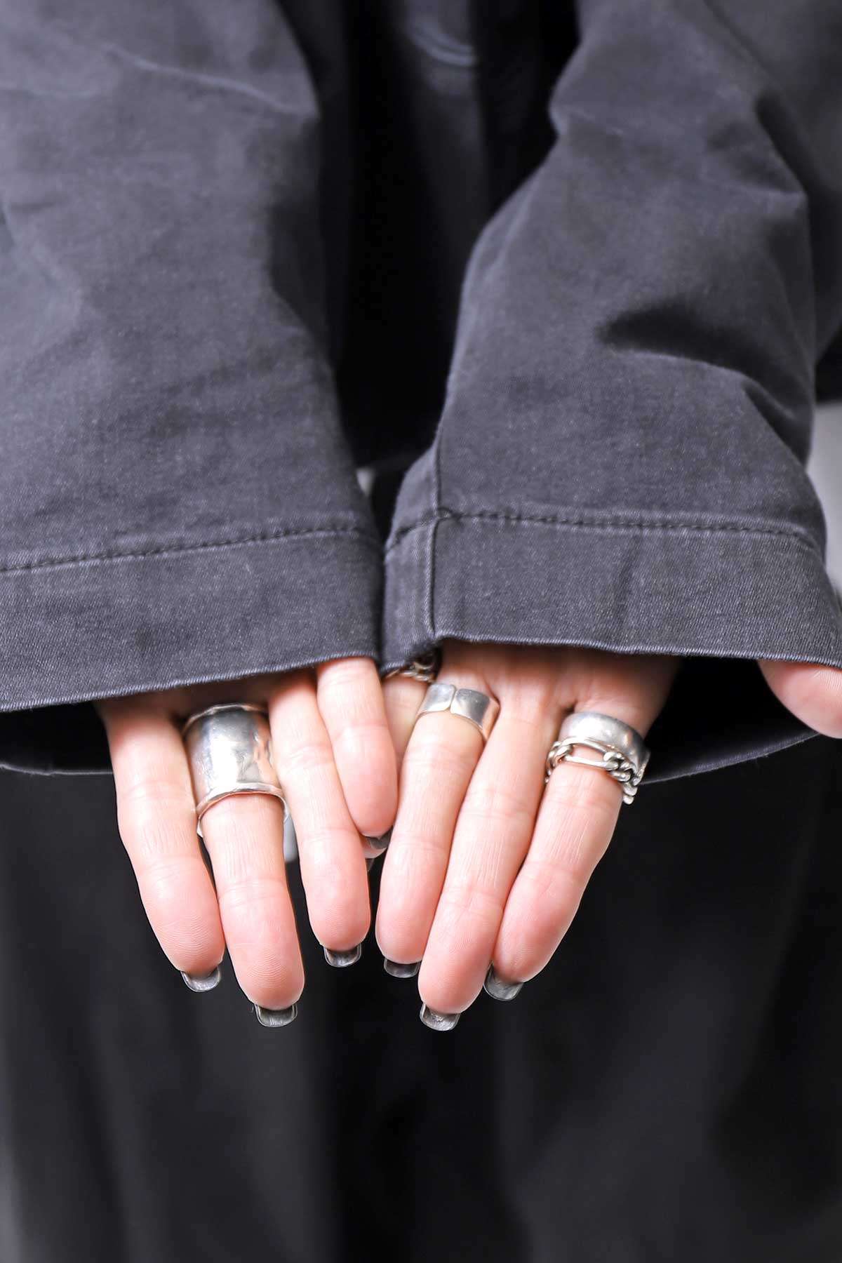 【PLÜ】 SUPER STRETCH COTTON DENIM WIDE SHORT JACKET PL17J_BLACK WASH