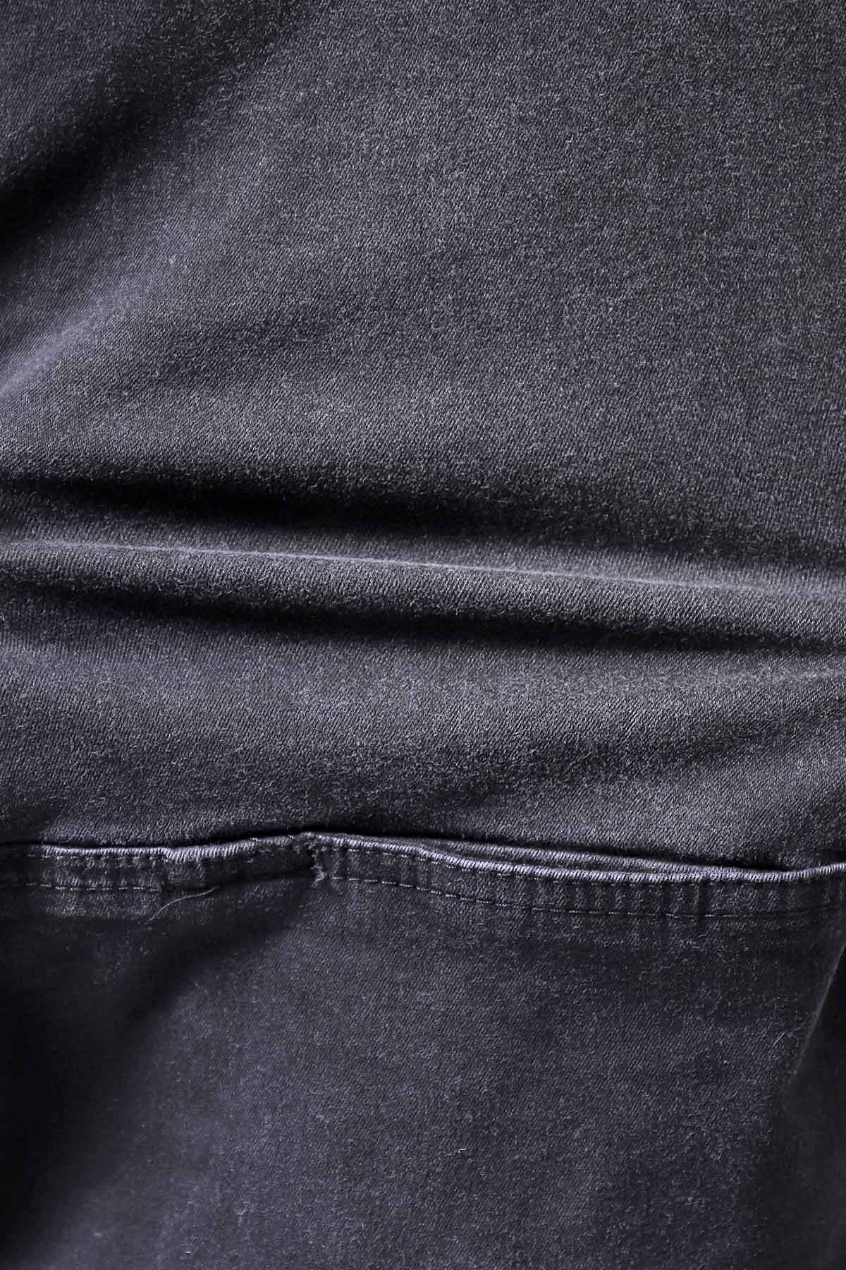 【PLÜ】 SUPER STRETCH COTTON DENIM WIDE SHORT JACKET PL17J_BLACK WASH