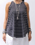 【PLÜ】 COTTON STRETCH TANK TOP PL12_STRIPE