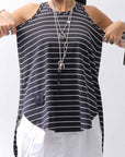 【PLÜ】 COTTON STRETCH TANK TOP PL12_STRIPE