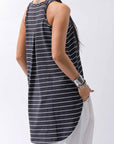 【PLÜ】 COTTON STRETCH TANK TOP PL12_STRIPE