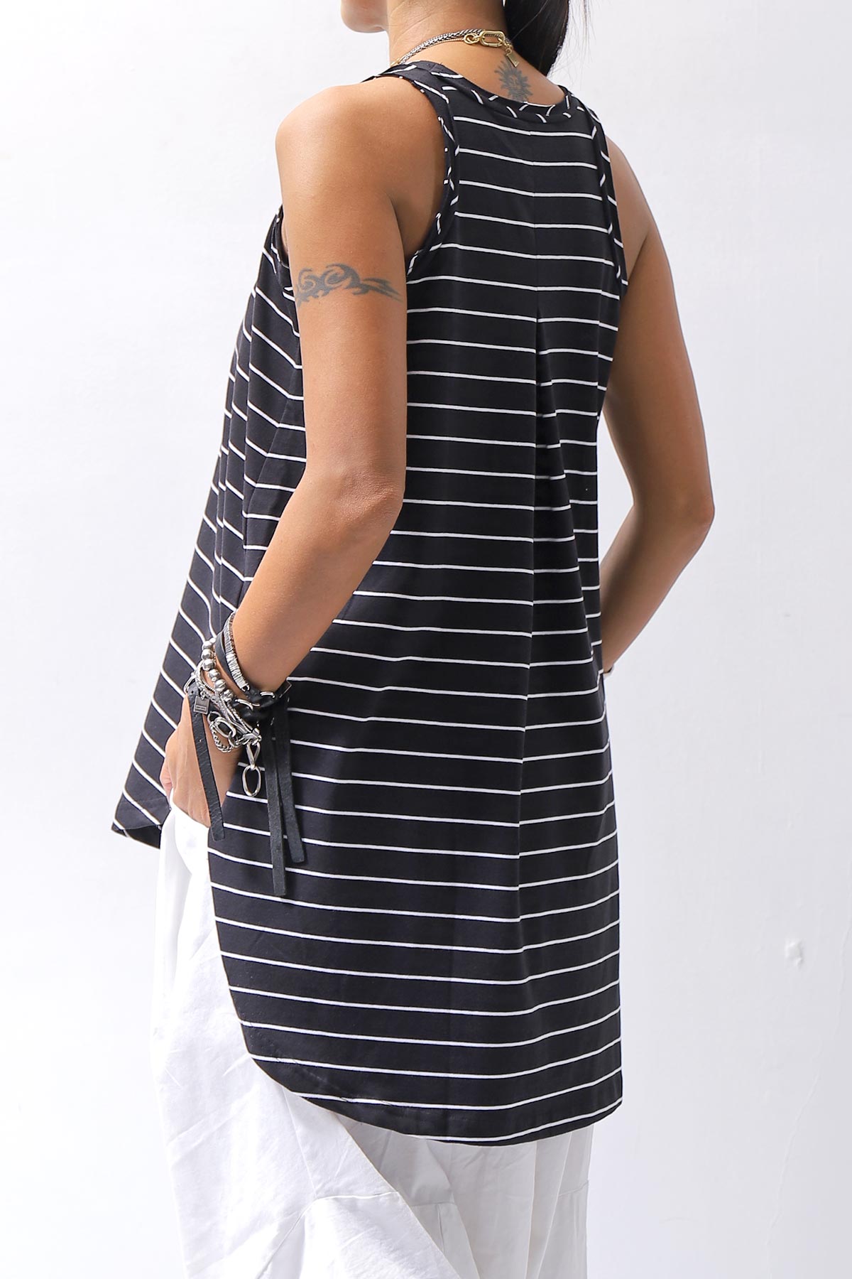 【PLÜ】 COTTON STRETCH TANK TOP PL12_STRIPE