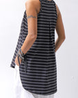 【PLÜ】 COTTON STRETCH TANK TOP PL12_STRIPE