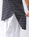 【PLÜ】 COTTON STRETCH TANK TOP PL12_STRIPE