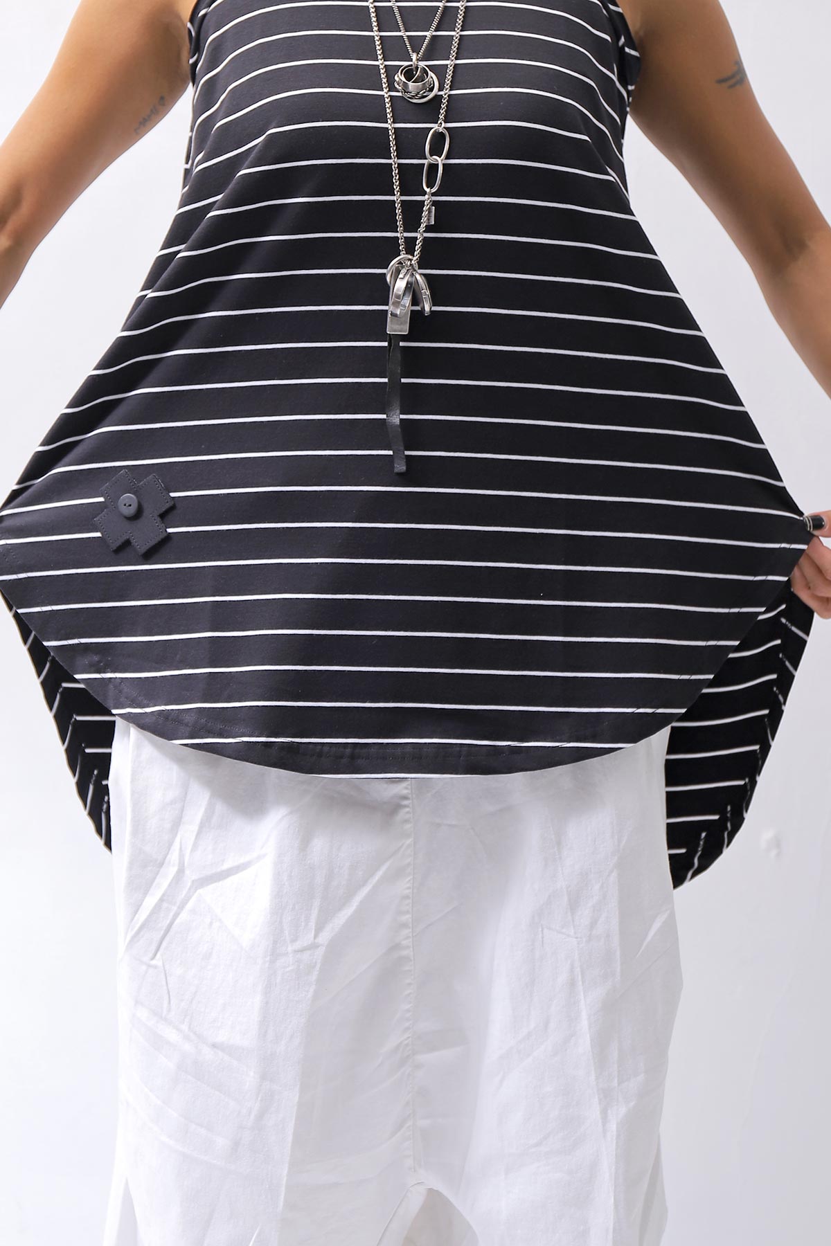 【PLÜ】 COTTON STRETCH TANK TOP PL12_STRIPE