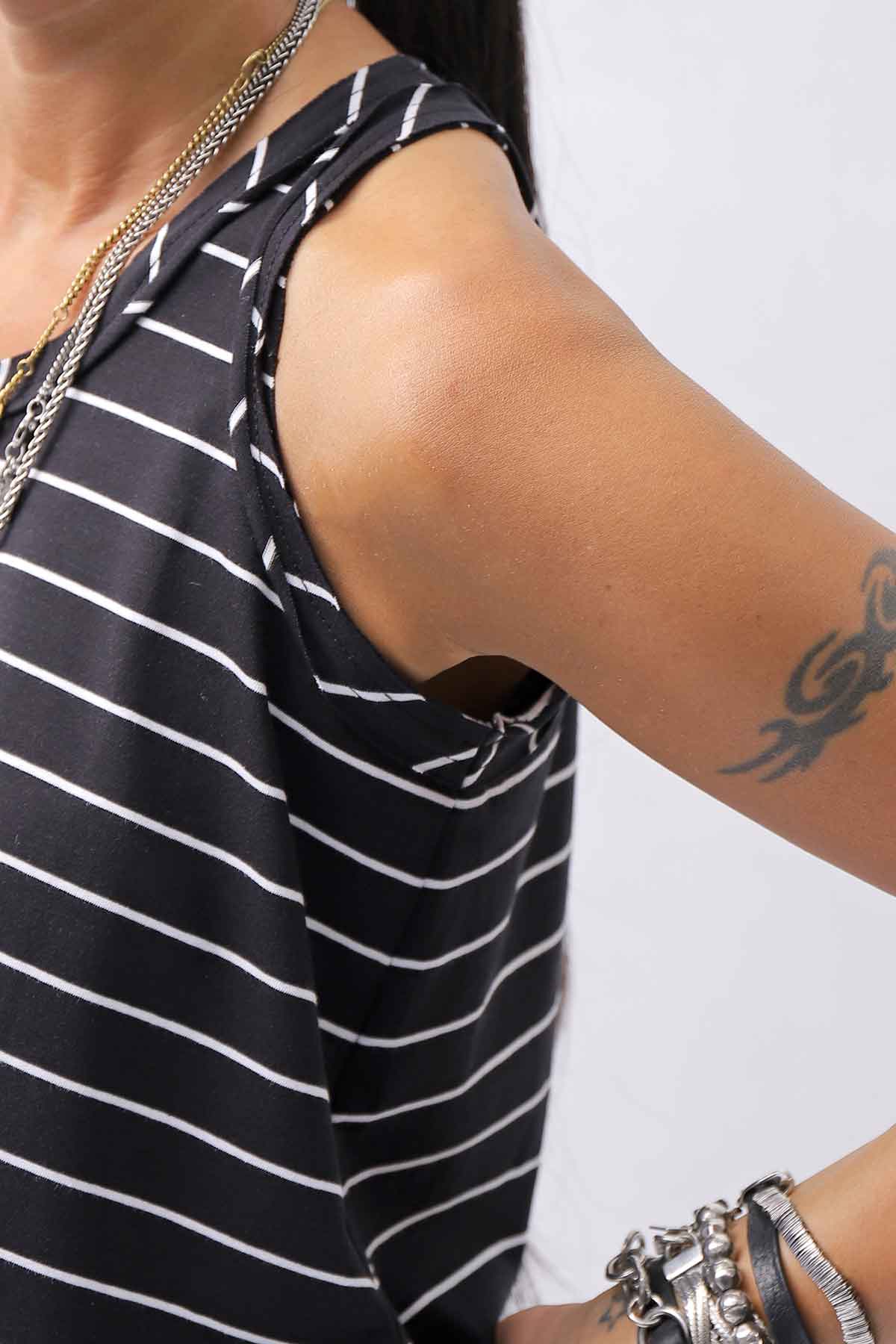 【PLÜ】 COTTON STRETCH TANK TOP PL12_STRIPE